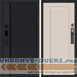 Входная дверь Termo Door  Smart (Смарт) Black Line Гранд Слоновая кость